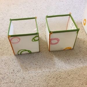 Collapsible Storage box set of 2 Square bins
